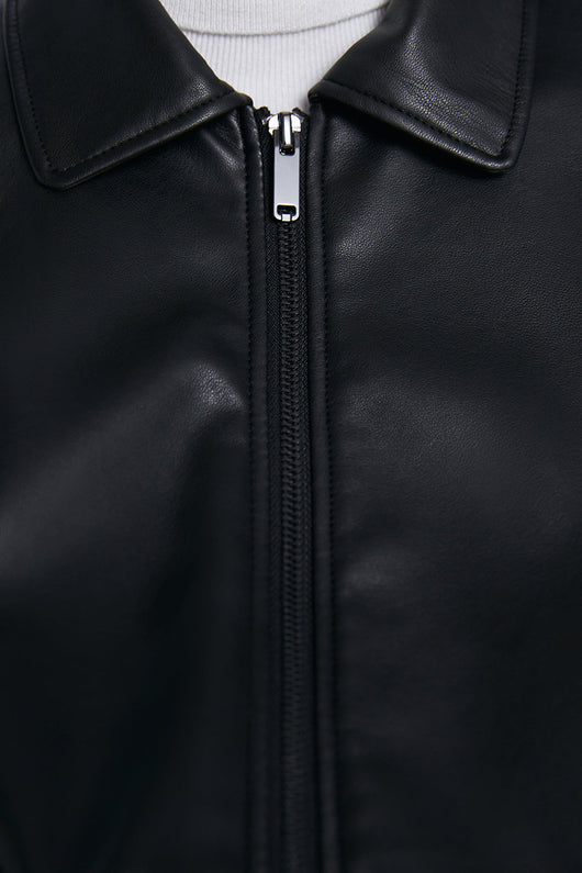Chaqueta de Cuero Sintético Estilo Europeo para Mujer - Solapa Clásica - Image 15