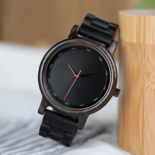 Reloj Inteligente con Lente Fotográfica y Madera de Sándalo