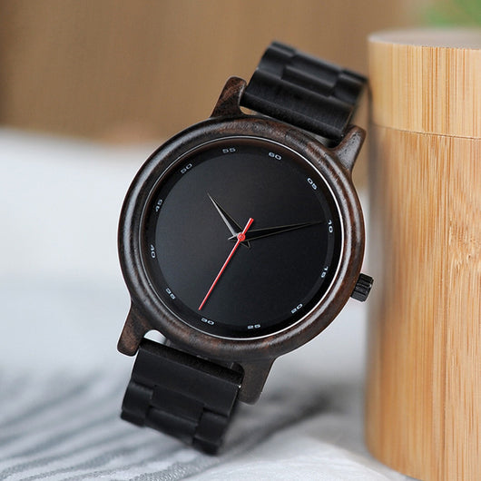 Reloj Inteligente con Lente Fotográfica y Madera de Sándalo