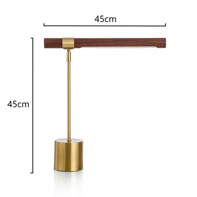 Lámpara de Mesa con Veta de Madera Natural - Image 9
