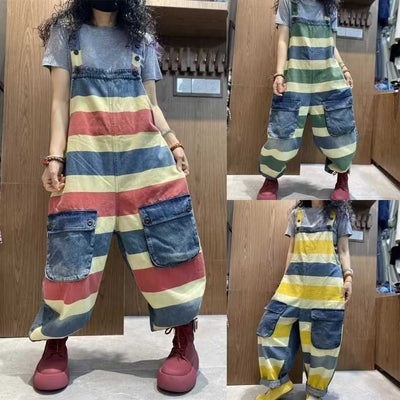 Mono Corto Denim Tallas Grandes con Tirantes e Impresión - Image 12