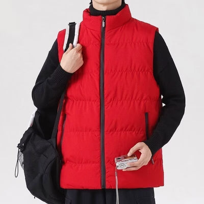 Chaleco Cardigan Slim Fit con Cuello Alto y Cierre - Abrigo Térmico Casual - Image 11