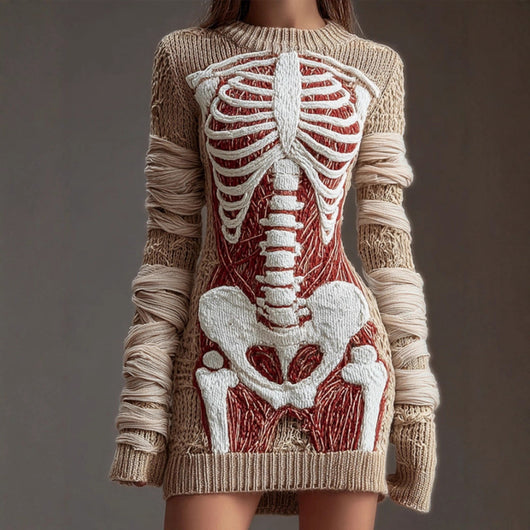Falda Hip Estampado Digital Calavera Skull para Mujer - Image 3
