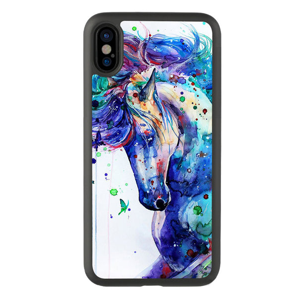 Funda Protectora Caballo Acuarela Estilo Chino