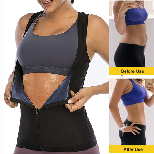 Traje Sauna Deportivo para Mujer con Cierre y Faja Reductora - Image 3