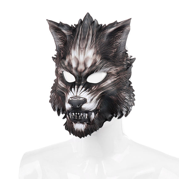 Máscara de Lobo Animal Semirrostro Carnaval Mascarada EVA