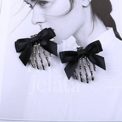 Horquilla Retro Calavera con Moño y Garra - Accesorio Gótico Vintage - Image 11