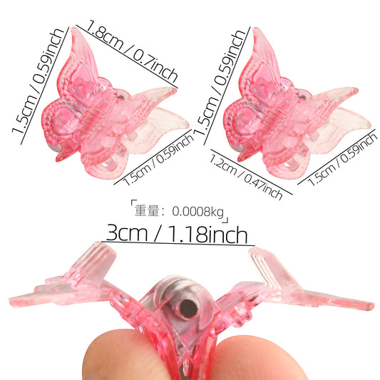 Pinzas Mariposa Glitter Mini - Set de 50 Clips Brillantes Y2K en 14 Colores - Image 2