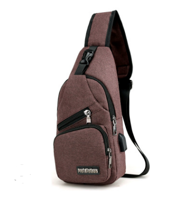 Bolsa de Pecho Deportiva USB con Carga - Estilo Coreano Canvas para Hombre - Image 13