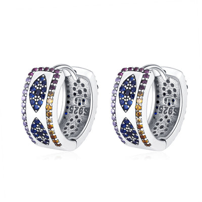 Aretes de Plata 925 para Mujer con Diamantes Completos - Edición Ancha Lujo - Image 6