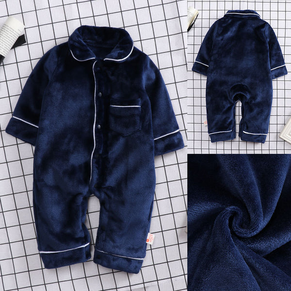 Pijama Largo de Terciopelo Grueso para Casa