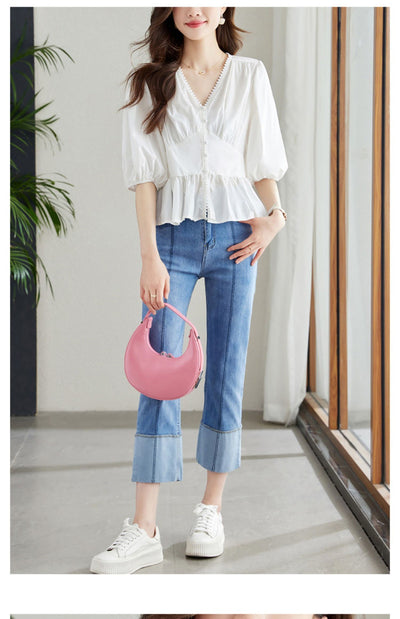 Blusa Fresca de Cuello en V para Mujer - Cómoda y Elegante - Image 9