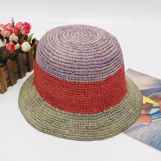 Sombrero de Rafia Tejido a Mano Plegable para Mujer - Image 4
