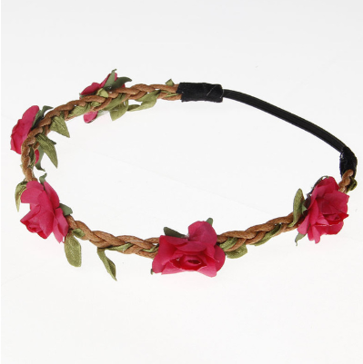 Diadema Tejida de Rosa para Niñas - Image 14
