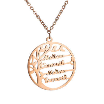 Collar Árbol de la Vida Personalizado con Nombres de Familia - Joya Vintage para Mamá, Papá e Hijos - Image 2