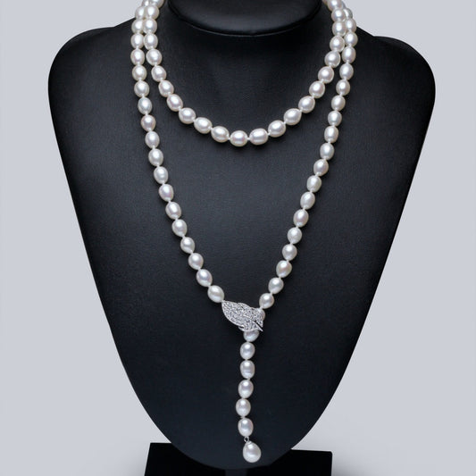 Collar Cadena de Perlas de Agua Dulce - Diseño Clásico y Elegante