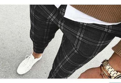 Pantalones Casuales de Cuadros para Hombre - Corte Moderno y Versátil - Image 4
