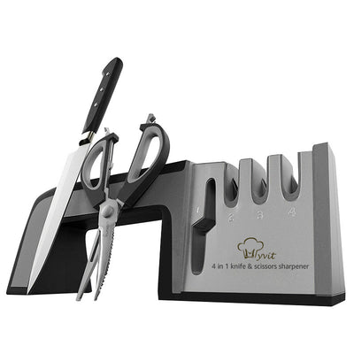 Afilador Cuatro en Uno para Cuchillos de Cocina Familiar