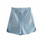 Shorts Anchos Casuales con Bordados Estilo Europeo y Americano