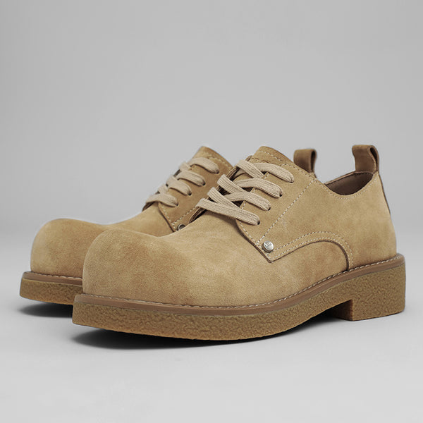 Botas Plataforma Estilo Británico con Altura Aumentada - Zapatos Derby Elegantes