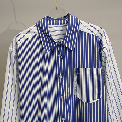 Blusa Suelta de Patchwork para Mujer - Diseño Trendy y Versátil - Image 4