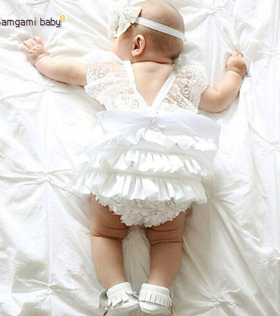 Mono Blanco de Encaje para Bebé - Jumpsuit Elegante de Verano - Image 6