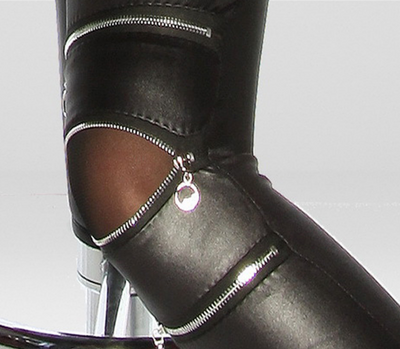 Leggings de Cuero Activos con Recortes Huecos y Cremalleras Altas para Mujer - Image 7