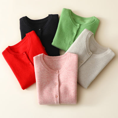 Cardigan Corto de Cachemir Puro con Cintura Alta para Mujer - Image 2