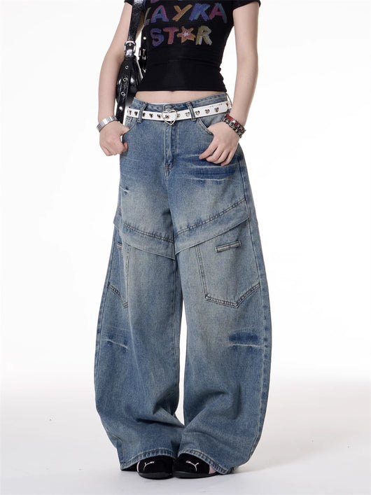 Jeans Deconstructivos Estilo Hot Girl Retro Americano con Múltiples Bolsillos - Image 5