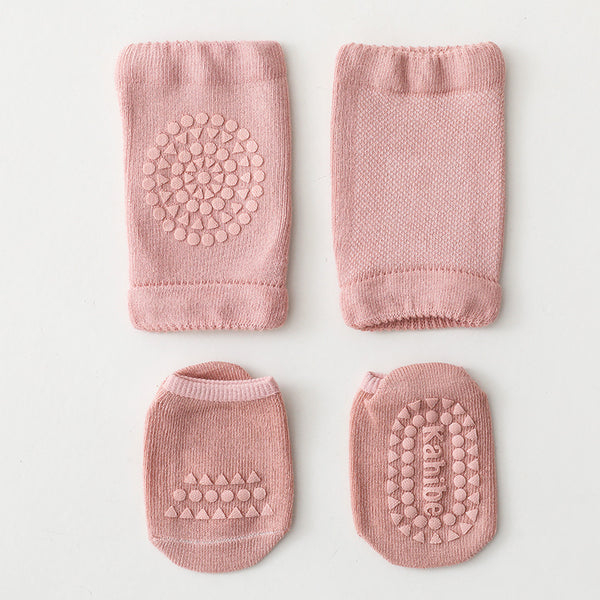 Set de Calcetines Protectores con Rodilleras Acolchadas para Bebés y Niños
