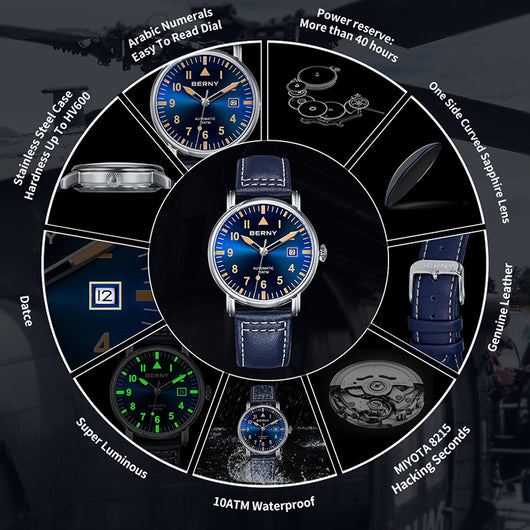 Reloj Mecánico Impermeable con Correa y Esfera Luminosa - Image 6