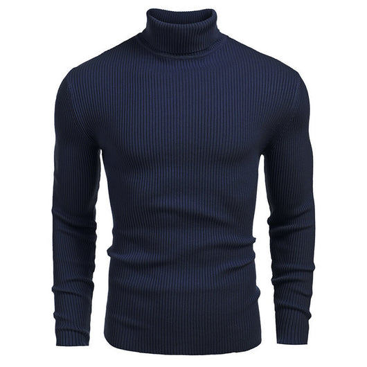 Suéter Slim Fit Cuello Alto para Hombre - Otoño e Invierno - Image 9