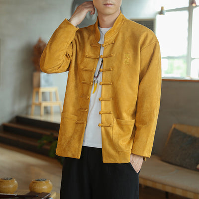 Chaqueta Hanfu Buddha Estilo Chino Retro para Hombre - Image 12