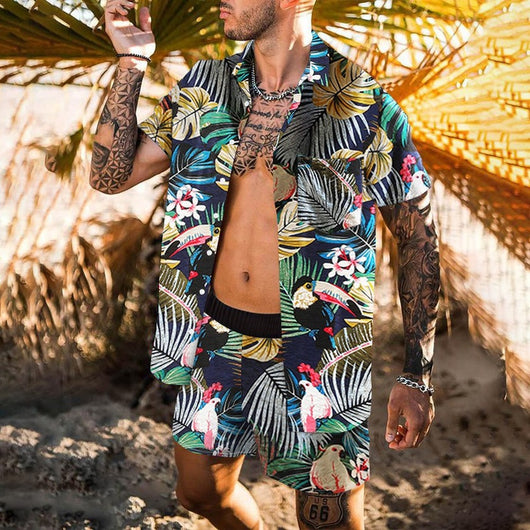 Camisa Suelta Retro para Hombre - Estilo Personalidad Playa Manga Corta - Image 17