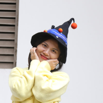 Gorro Harajuku Halloween Estrellado Azul y Negro Estilo Urbano - Image 10