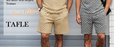 Conjunto de Playera y Shorts Casuales a Cuadros para Hombre - Image 15