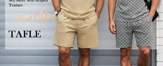 Conjunto de Playera y Shorts Casuales a Cuadros para Hombre - Image 15