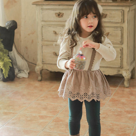 Blusa Estilo Western Falsa Dos Piezas con Camiseta de Terciopelo Delgado para Niñas - Image 4