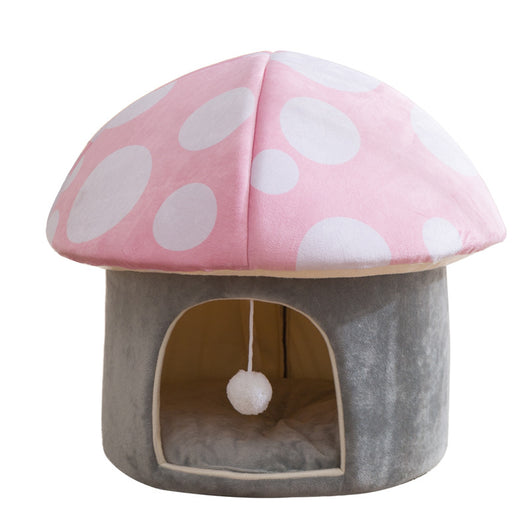 Cama Suave para Mascotas con Diseño de Seta - Removible y Lavable - Image 4