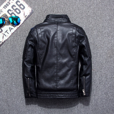 Chaqueta de Cuero Casual para Niños - Diseño Liso Moderno - Image 19
