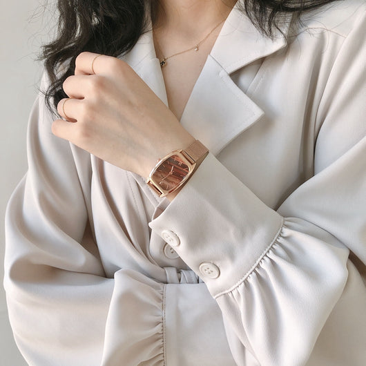 Reloj Cuadrado Retro Mori con Encaje para Mujer - Image 16