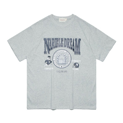 Playera de Manga Corta con Estampado de Letras Cartoon para Hombre - Image 8