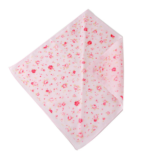Pañuelo Triangular de Algodón con Estampado de Rosa - Image 10