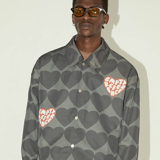 Chaqueta de Pareja con Estampado de Amor - Diseño Otoñal con Solapa Bordada - Image 2