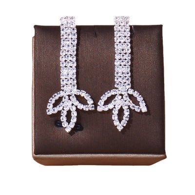 Conjunto de Collar y Aretes de Novia Lujo Ligero para Vestido de Boda - Image 7