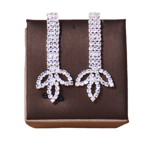 Conjunto de Collar y Aretes de Novia Lujo Ligero para Vestido de Boda - Image 7