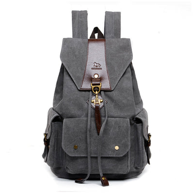 Mochila de Viaje Grande Estilo Retro en Lona para Hombre - Image 11