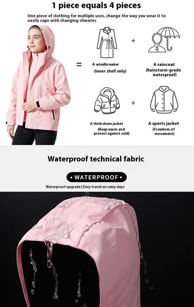 Chaqueta de Montaña 3 en 1 Desmontable Impermeable Unisex - Image 33