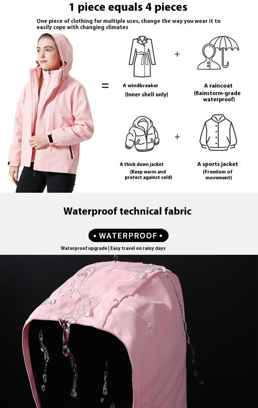 Chaqueta de Montaña 3 en 1 Desmontable Impermeable Unisex - Image 33
