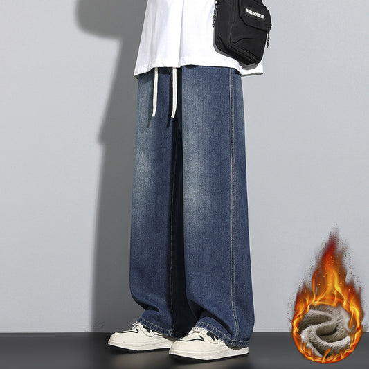 Jeans Hombre Pierna Ancha Minimalista y Cómodo